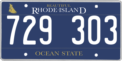 RI license plate 729303