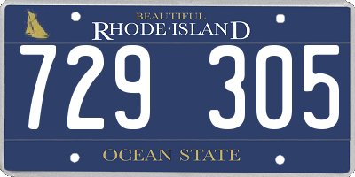 RI license plate 729305
