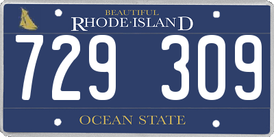 RI license plate 729309