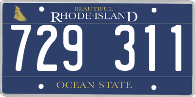 RI license plate 729311