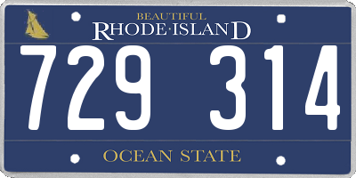 RI license plate 729314