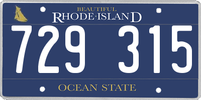 RI license plate 729315