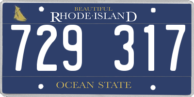 RI license plate 729317