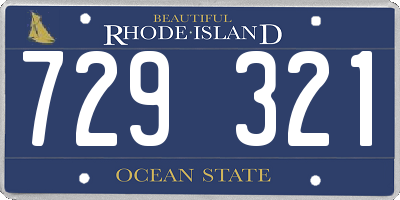 RI license plate 729321