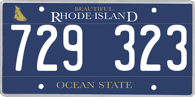 RI license plate 729323
