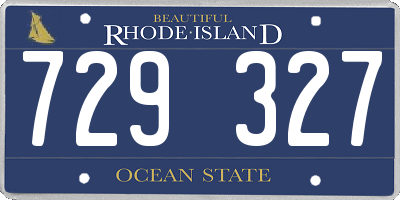 RI license plate 729327