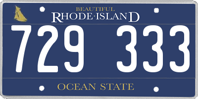 RI license plate 729333