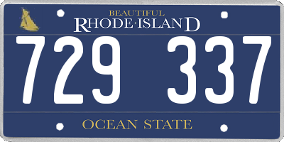 RI license plate 729337