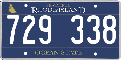 RI license plate 729338