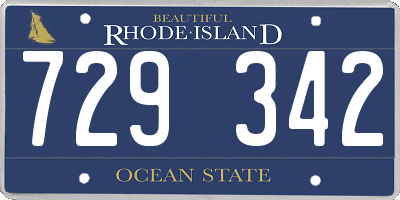 RI license plate 729342