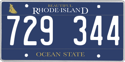 RI license plate 729344