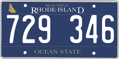 RI license plate 729346