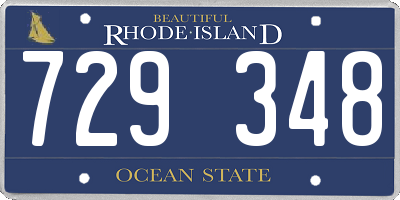 RI license plate 729348