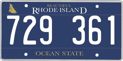RI license plate 729361