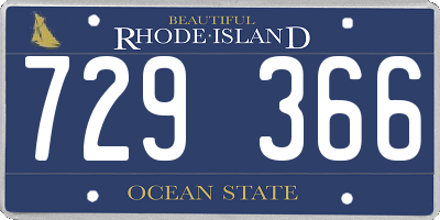 RI license plate 729366