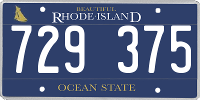 RI license plate 729375