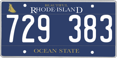 RI license plate 729383
