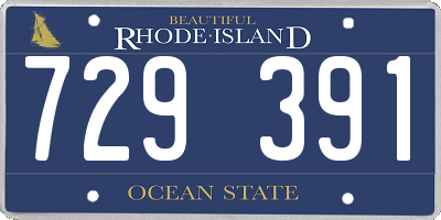 RI license plate 729391