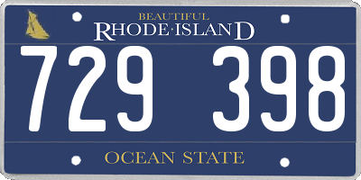 RI license plate 729398