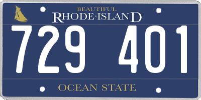 RI license plate 729401