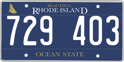 RI license plate 729403