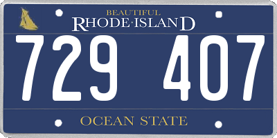 RI license plate 729407