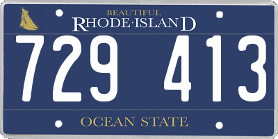 RI license plate 729413