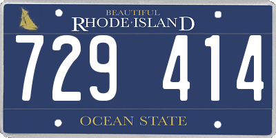 RI license plate 729414