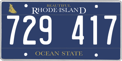 RI license plate 729417