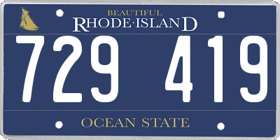 RI license plate 729419