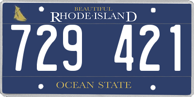 RI license plate 729421