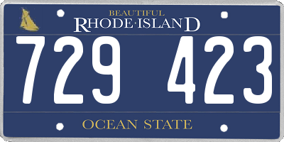 RI license plate 729423