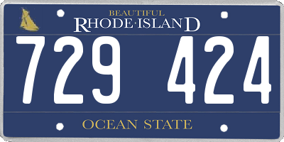 RI license plate 729424