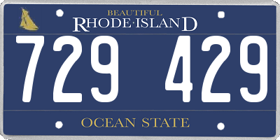 RI license plate 729429