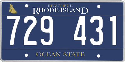 RI license plate 729431