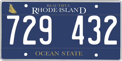 RI license plate 729432