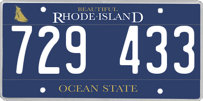 RI license plate 729433