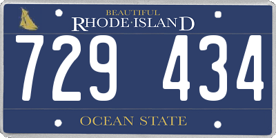 RI license plate 729434