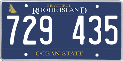 RI license plate 729435