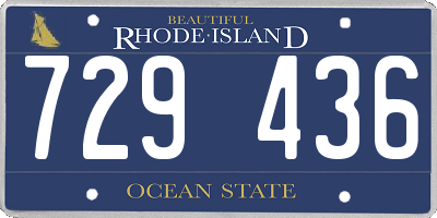 RI license plate 729436