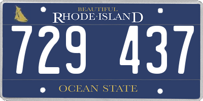 RI license plate 729437
