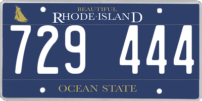 RI license plate 729444