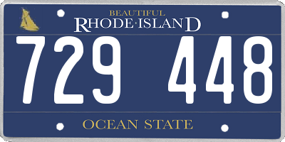 RI license plate 729448