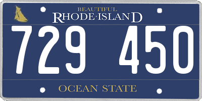 RI license plate 729450