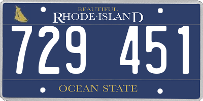 RI license plate 729451