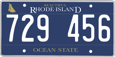 RI license plate 729456