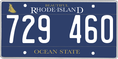 RI license plate 729460