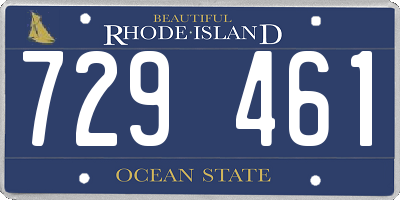 RI license plate 729461