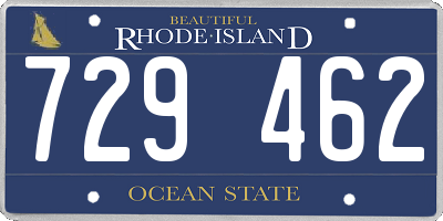 RI license plate 729462