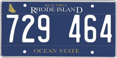 RI license plate 729464